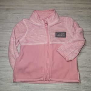 Eddie Bauer Full Zip Fleece Jacket Baby Girls Pink Size Infant 12 Months A3